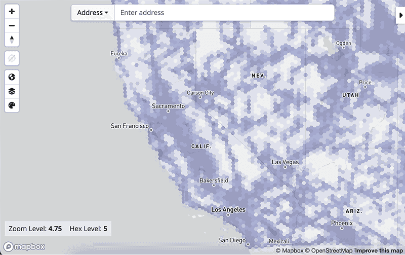screenshot of FCC coverage map